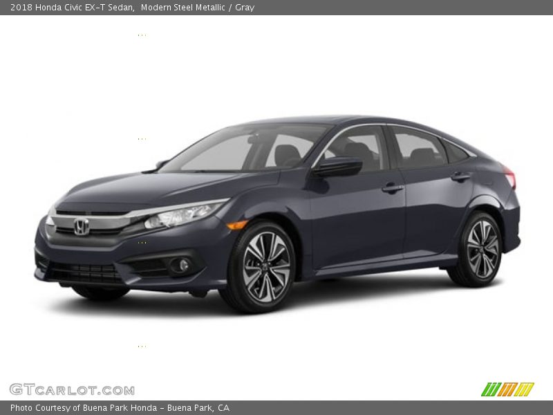 Modern Steel Metallic / Gray 2018 Honda Civic EX-T Sedan