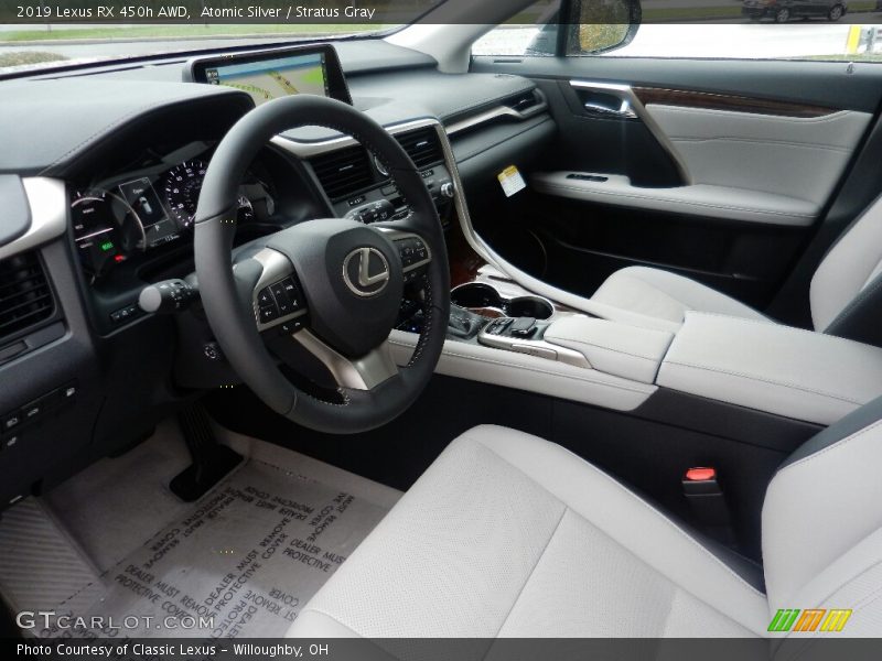 Atomic Silver / Stratus Gray 2019 Lexus RX 450h AWD