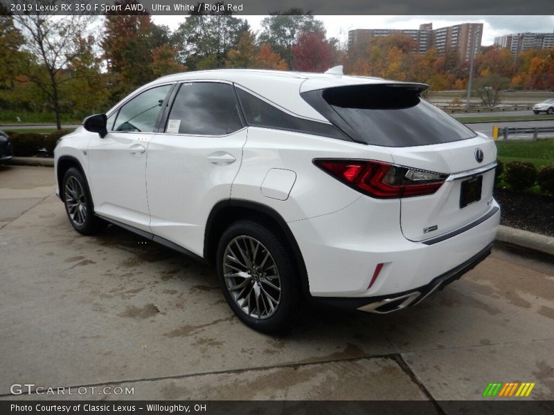 Ultra White / Rioja Red 2019 Lexus RX 350 F Sport AWD