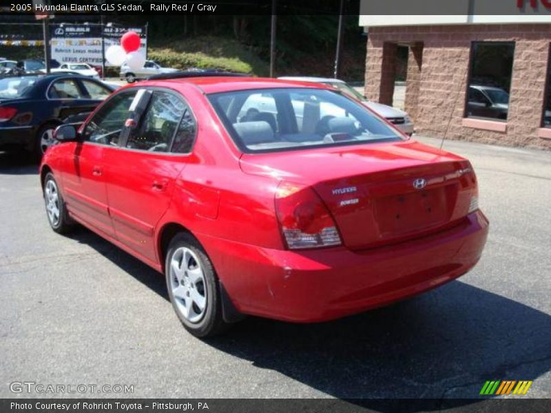 Rally Red / Gray 2005 Hyundai Elantra GLS Sedan