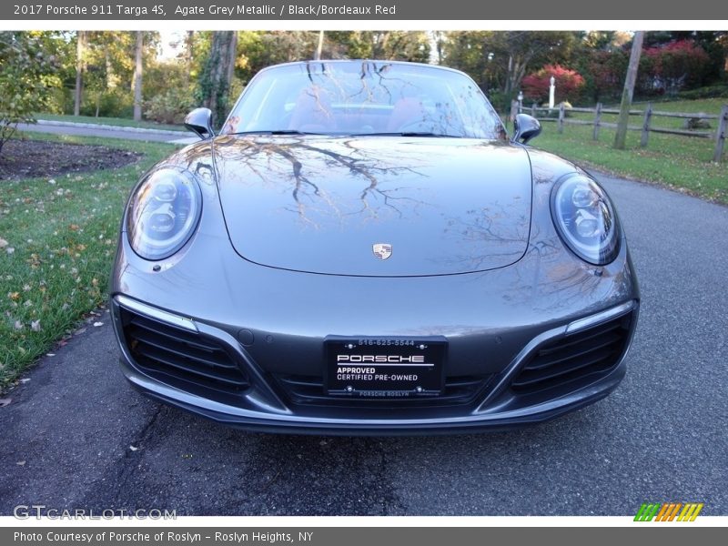 Agate Grey Metallic / Black/Bordeaux Red 2017 Porsche 911 Targa 4S