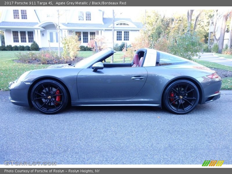 Agate Grey Metallic / Black/Bordeaux Red 2017 Porsche 911 Targa 4S