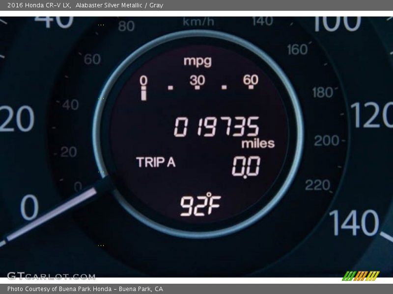 Alabaster Silver Metallic / Gray 2016 Honda CR-V LX