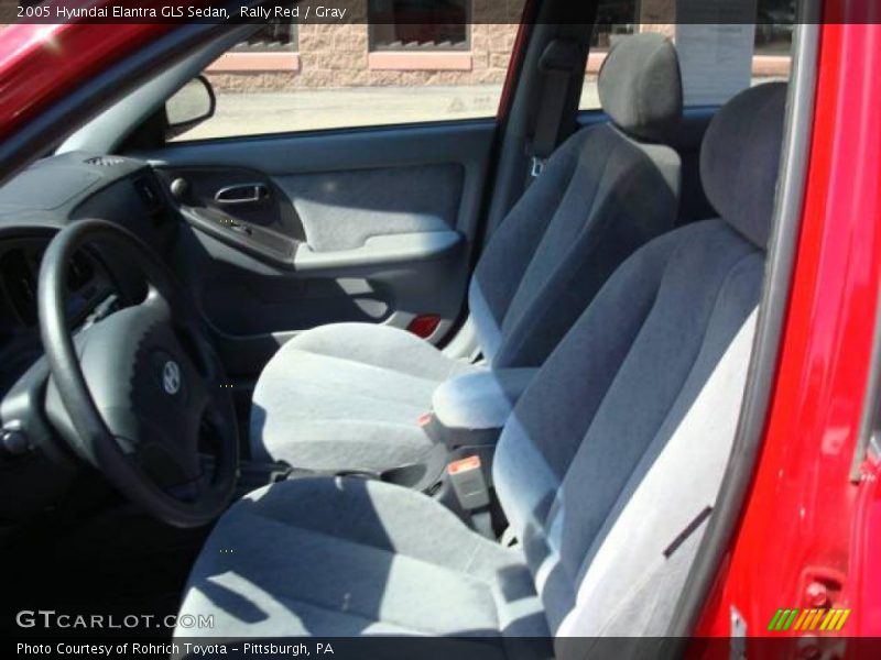 Rally Red / Gray 2005 Hyundai Elantra GLS Sedan
