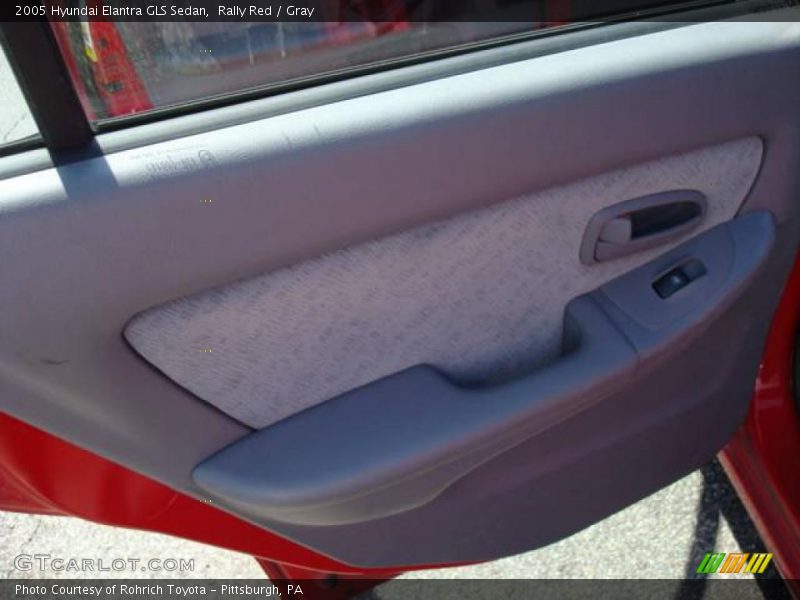 Rally Red / Gray 2005 Hyundai Elantra GLS Sedan