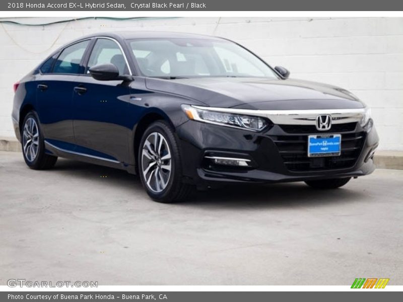 Crystal Black Pearl / Black 2018 Honda Accord EX-L Hybrid Sedan