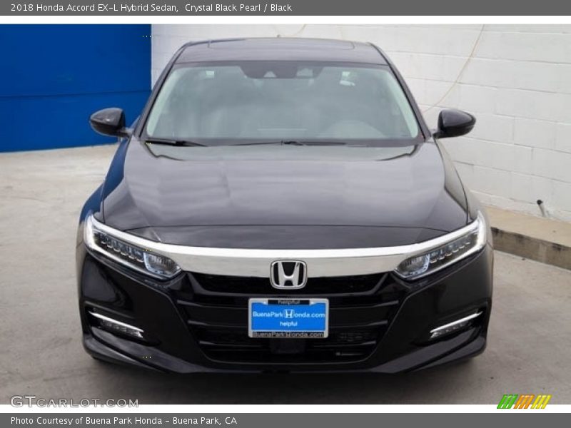 Crystal Black Pearl / Black 2018 Honda Accord EX-L Hybrid Sedan