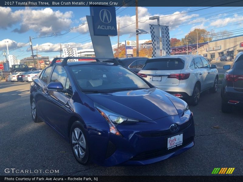 Blue Crush Metallic / Moonstone Gray 2017 Toyota Prius Three