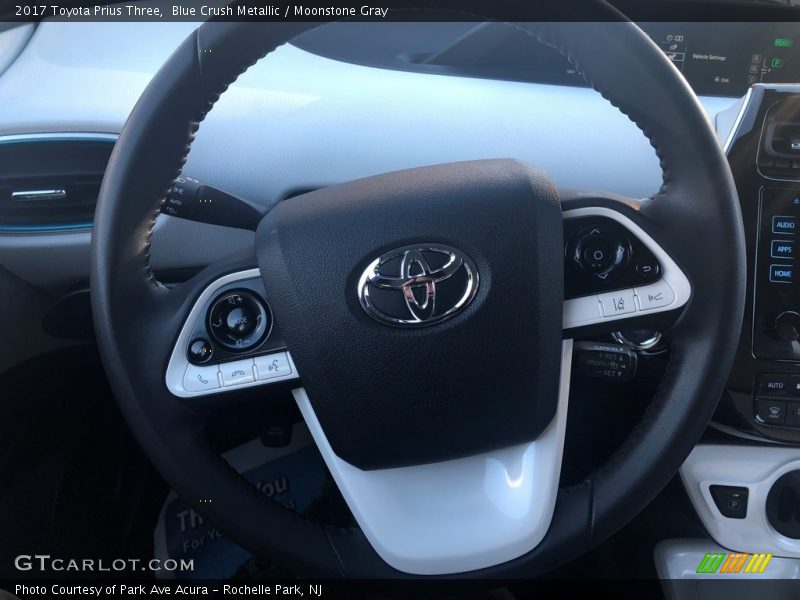 Blue Crush Metallic / Moonstone Gray 2017 Toyota Prius Three
