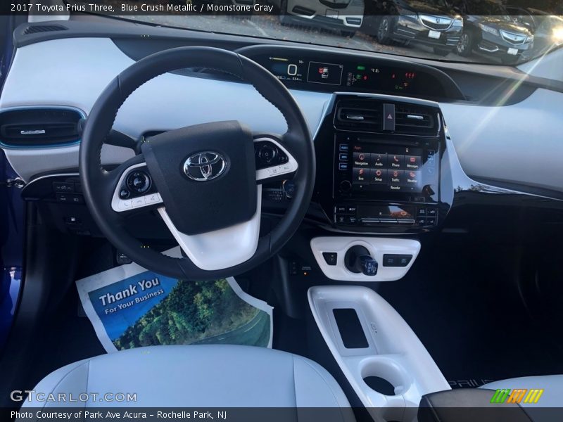 Blue Crush Metallic / Moonstone Gray 2017 Toyota Prius Three