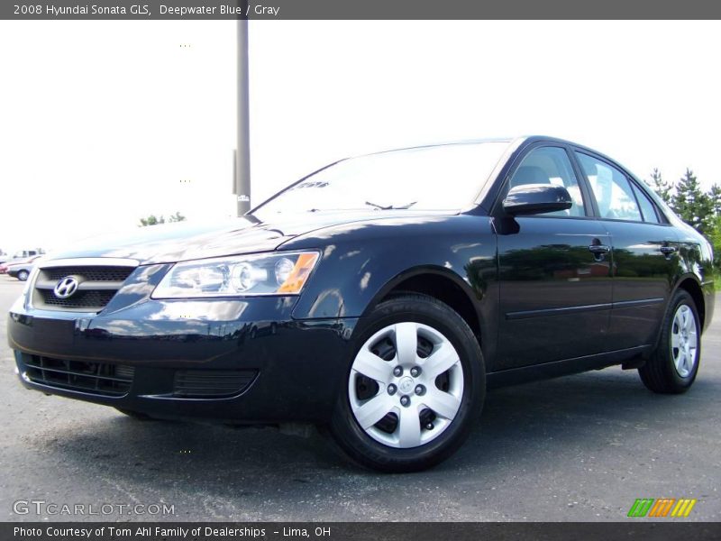 Deepwater Blue / Gray 2008 Hyundai Sonata GLS