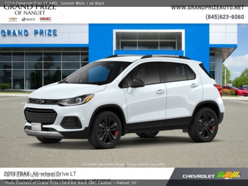 Summit White / Jet Black 2019 Chevrolet Trax LT AWD