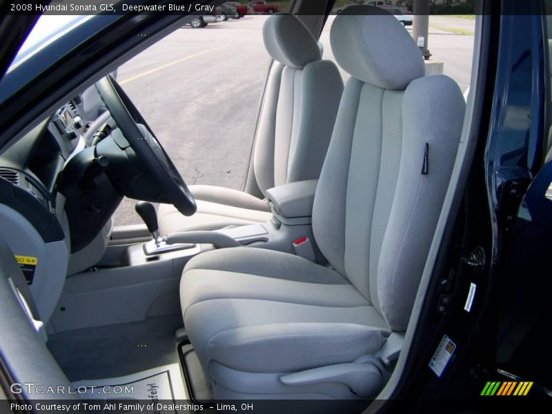 Deepwater Blue / Gray 2008 Hyundai Sonata GLS