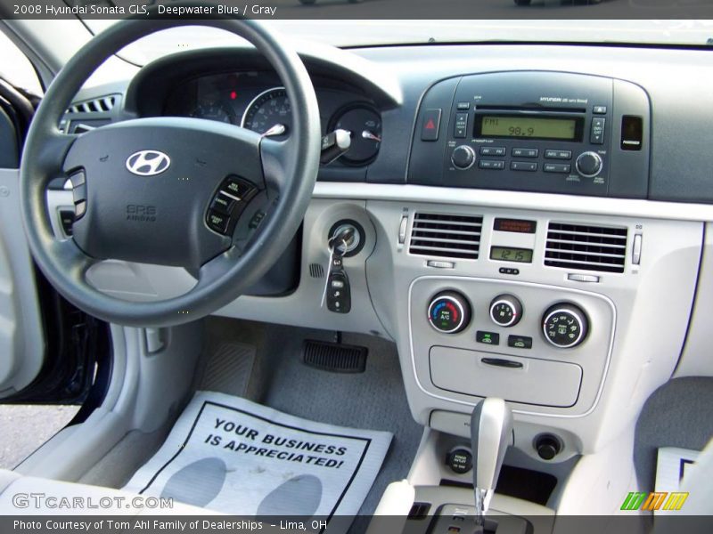 Deepwater Blue / Gray 2008 Hyundai Sonata GLS