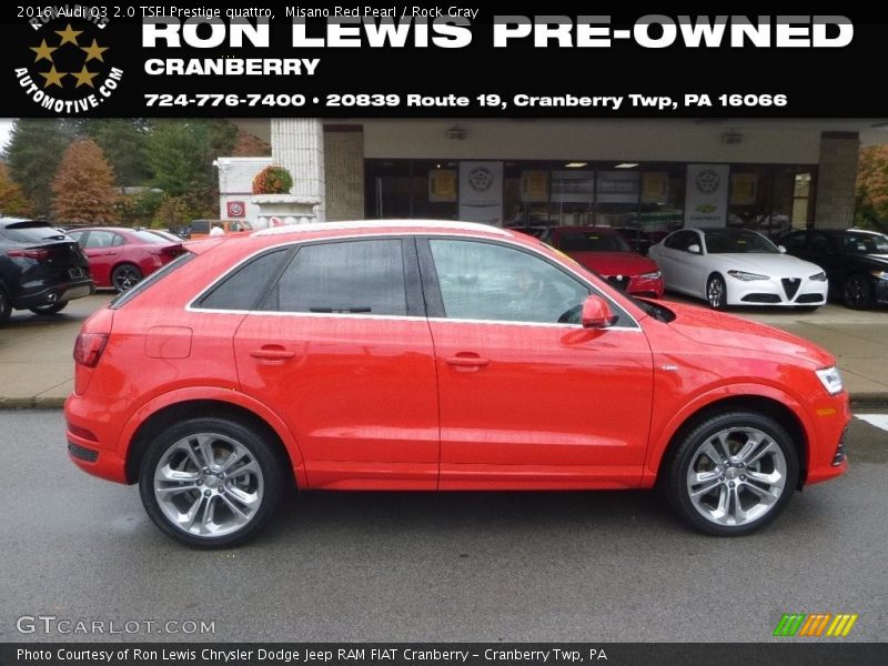 Misano Red Pearl / Rock Gray 2016 Audi Q3 2.0 TSFI Prestige quattro