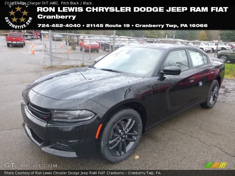 Pitch Black / Black 2019 Dodge Charger SXT AWD