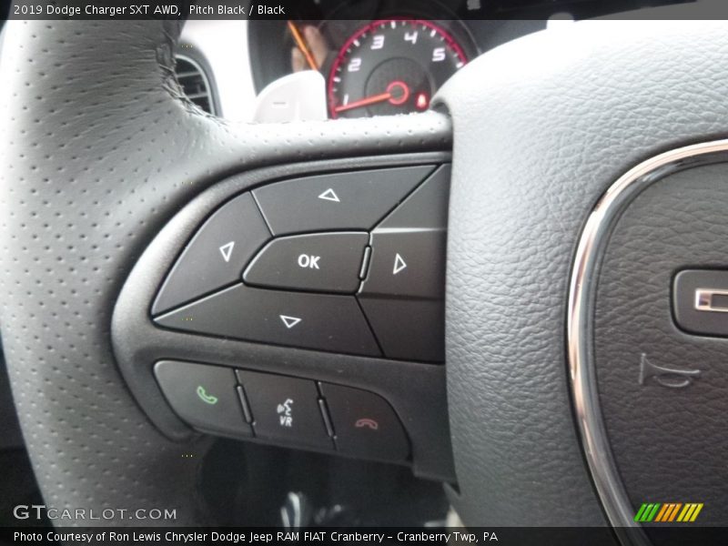 Pitch Black / Black 2019 Dodge Charger SXT AWD