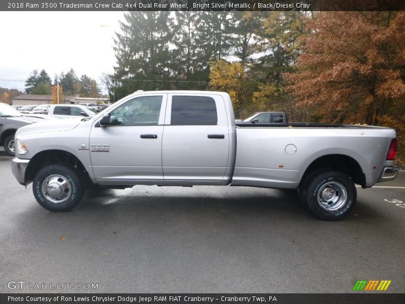 Bright Silver Metallic / Black/Diesel Gray 2018 Ram 3500 Tradesman Crew Cab 4x4 Dual Rear Wheel