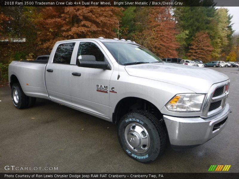 Bright Silver Metallic / Black/Diesel Gray 2018 Ram 3500 Tradesman Crew Cab 4x4 Dual Rear Wheel