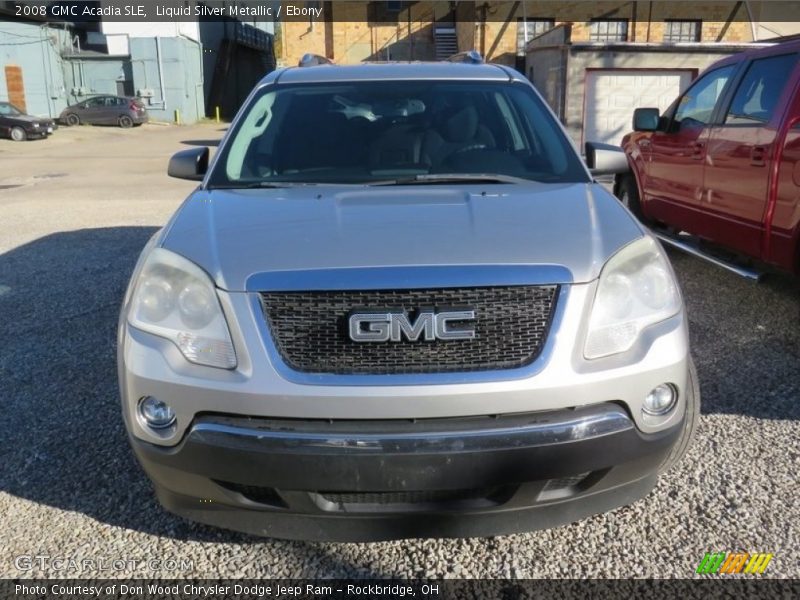 Liquid Silver Metallic / Ebony 2008 GMC Acadia SLE