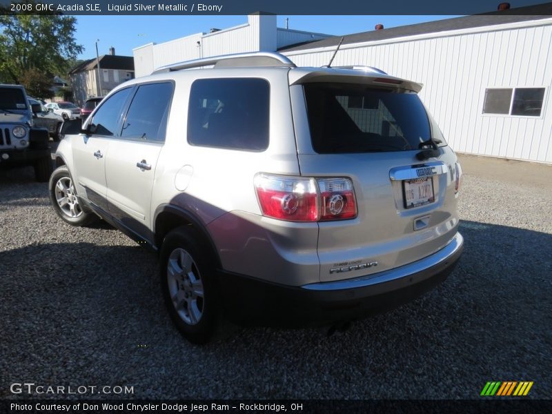 Liquid Silver Metallic / Ebony 2008 GMC Acadia SLE