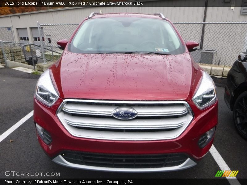 Ruby Red / Chromite Gray/Charcoal Black 2019 Ford Escape Titanium 4WD