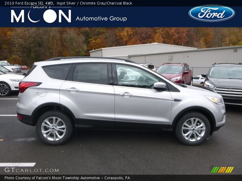 Ingot Silver / Chromite Gray/Charcoal Black 2019 Ford Escape SEL 4WD