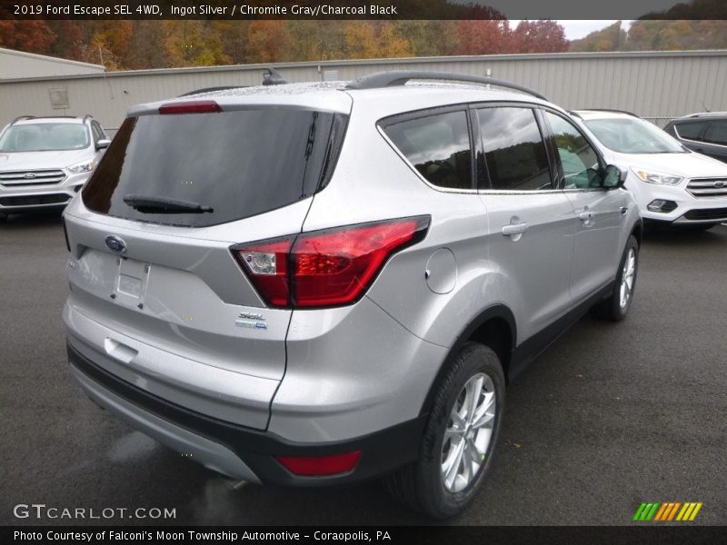 Ingot Silver / Chromite Gray/Charcoal Black 2019 Ford Escape SEL 4WD