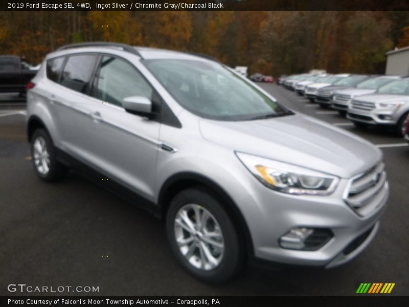Ingot Silver / Chromite Gray/Charcoal Black 2019 Ford Escape SEL 4WD