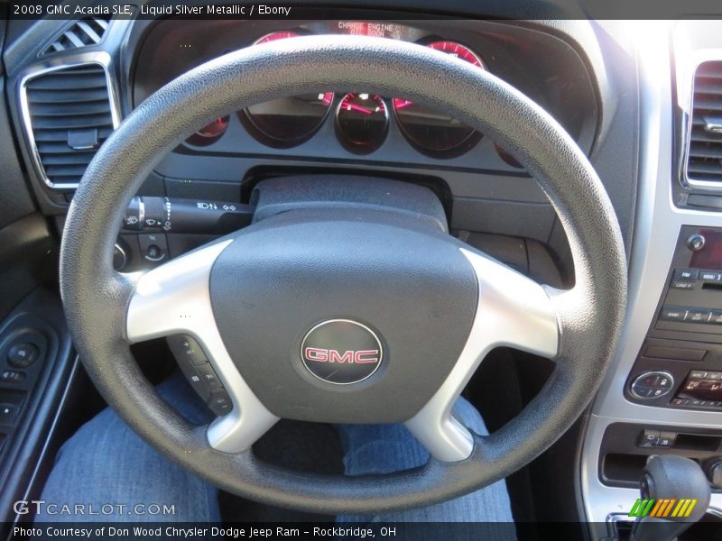 Liquid Silver Metallic / Ebony 2008 GMC Acadia SLE