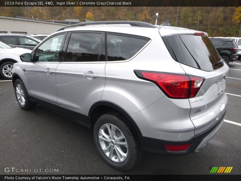 Ingot Silver / Chromite Gray/Charcoal Black 2019 Ford Escape SEL 4WD