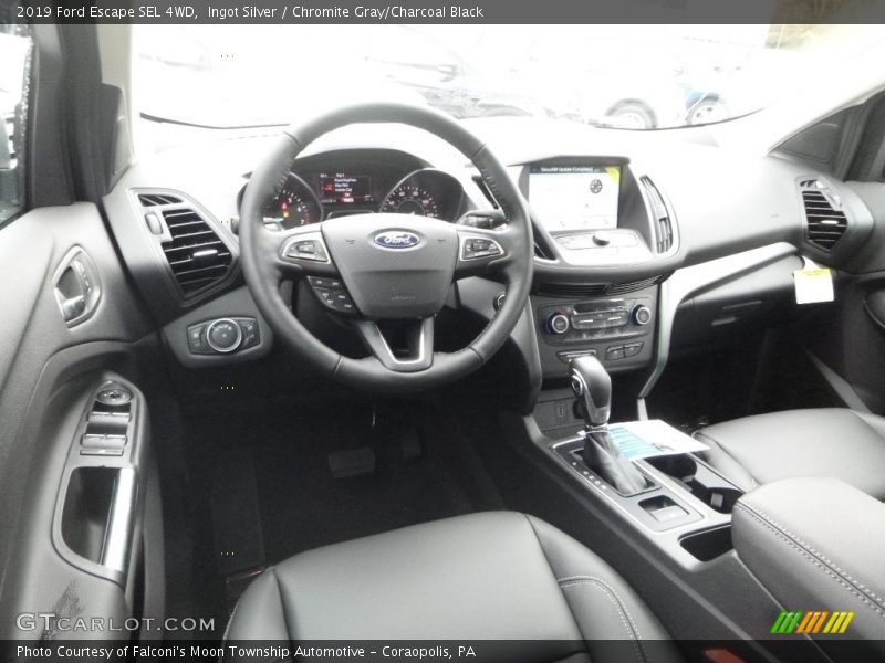 Ingot Silver / Chromite Gray/Charcoal Black 2019 Ford Escape SEL 4WD