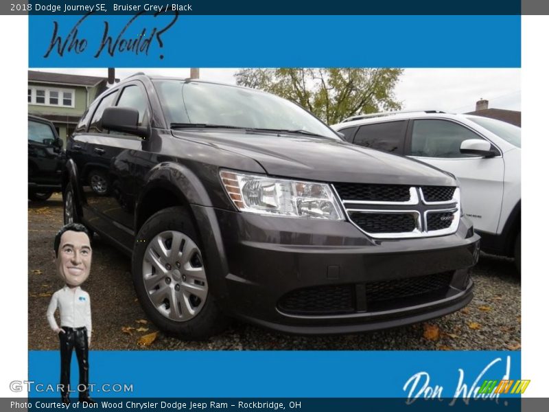 Bruiser Grey / Black 2018 Dodge Journey SE