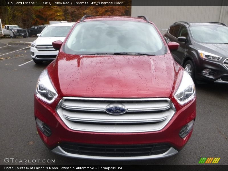 Ruby Red / Chromite Gray/Charcoal Black 2019 Ford Escape SEL 4WD
