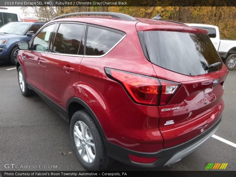 Ruby Red / Chromite Gray/Charcoal Black 2019 Ford Escape SEL 4WD