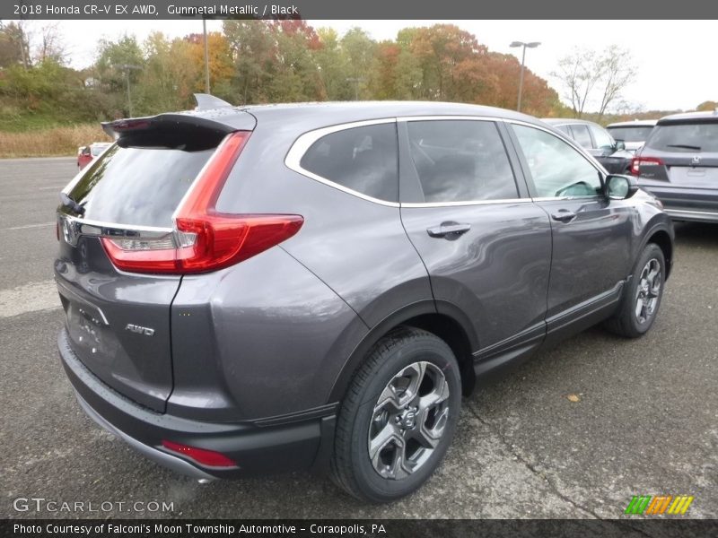 Gunmetal Metallic / Black 2018 Honda CR-V EX AWD