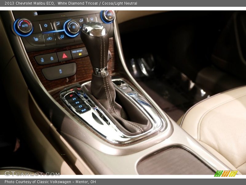 White Diamond Tricoat / Cocoa/Light Neutral 2013 Chevrolet Malibu ECO