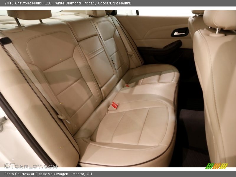 White Diamond Tricoat / Cocoa/Light Neutral 2013 Chevrolet Malibu ECO