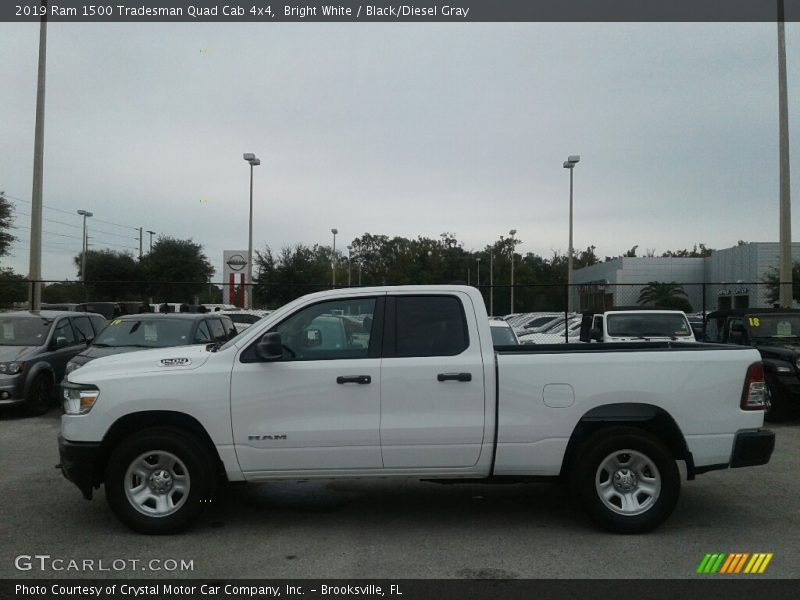 Bright White / Black/Diesel Gray 2019 Ram 1500 Tradesman Quad Cab 4x4