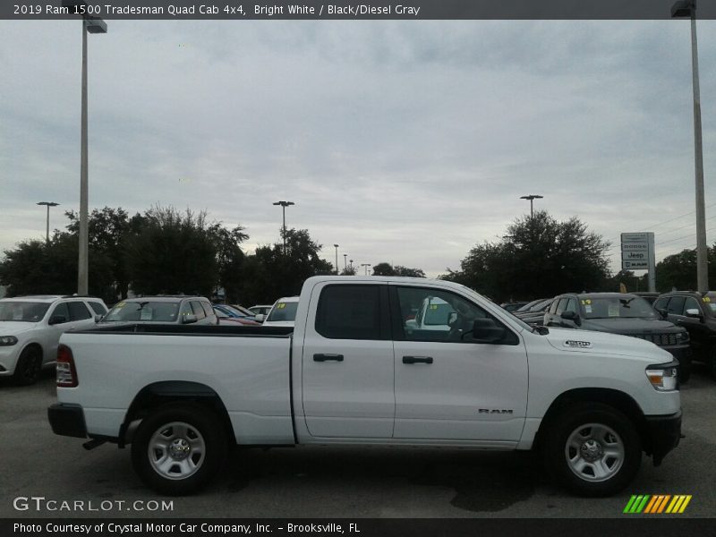 Bright White / Black/Diesel Gray 2019 Ram 1500 Tradesman Quad Cab 4x4