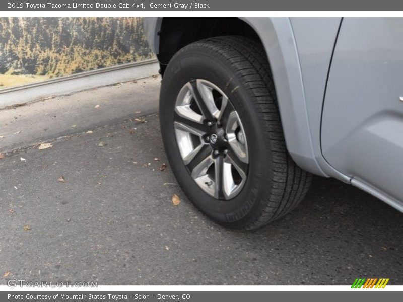 Cement Gray / Black 2019 Toyota Tacoma Limited Double Cab 4x4