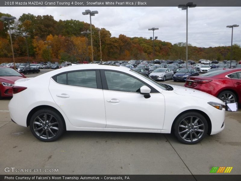 Snowflake White Pearl Mica / Black 2018 Mazda MAZDA3 Grand Touring 4 Door