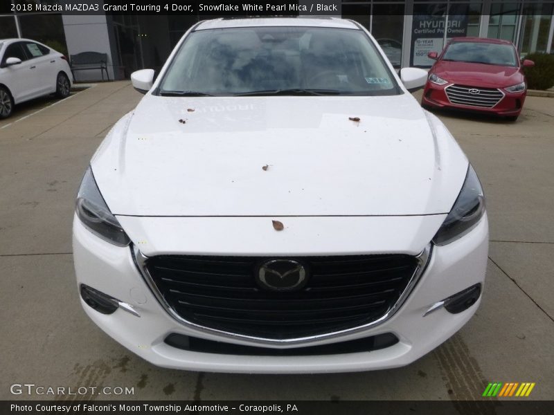 Snowflake White Pearl Mica / Black 2018 Mazda MAZDA3 Grand Touring 4 Door