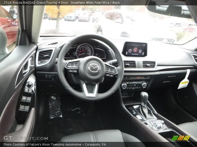 Snowflake White Pearl Mica / Black 2018 Mazda MAZDA3 Grand Touring 4 Door