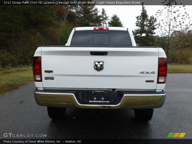 Bright White / Light Pebble Beige/Bark Brown 2012 Dodge Ram 2500 HD Laramie Crew Cab 4x4