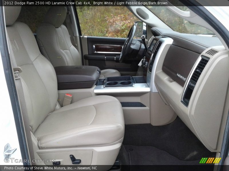 Bright White / Light Pebble Beige/Bark Brown 2012 Dodge Ram 2500 HD Laramie Crew Cab 4x4