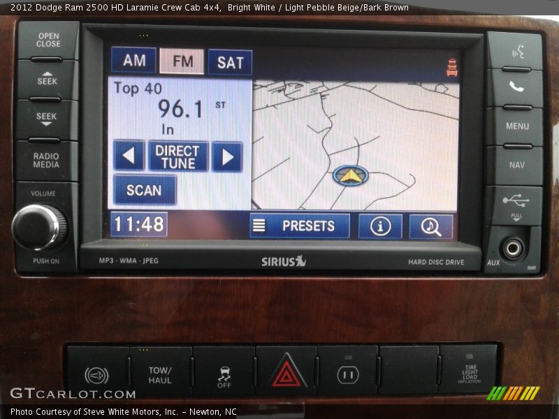 Bright White / Light Pebble Beige/Bark Brown 2012 Dodge Ram 2500 HD Laramie Crew Cab 4x4