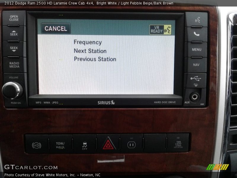 Bright White / Light Pebble Beige/Bark Brown 2012 Dodge Ram 2500 HD Laramie Crew Cab 4x4