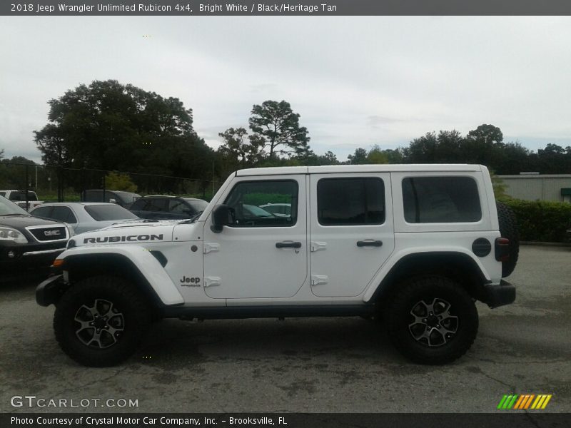 Bright White / Black/Heritage Tan 2018 Jeep Wrangler Unlimited Rubicon 4x4