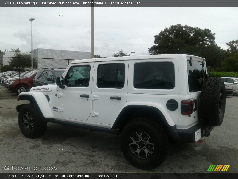 Bright White / Black/Heritage Tan 2018 Jeep Wrangler Unlimited Rubicon 4x4